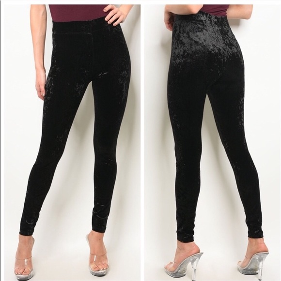 🖤Black Velvet Leggings 🖤 - Picture 2 of 3